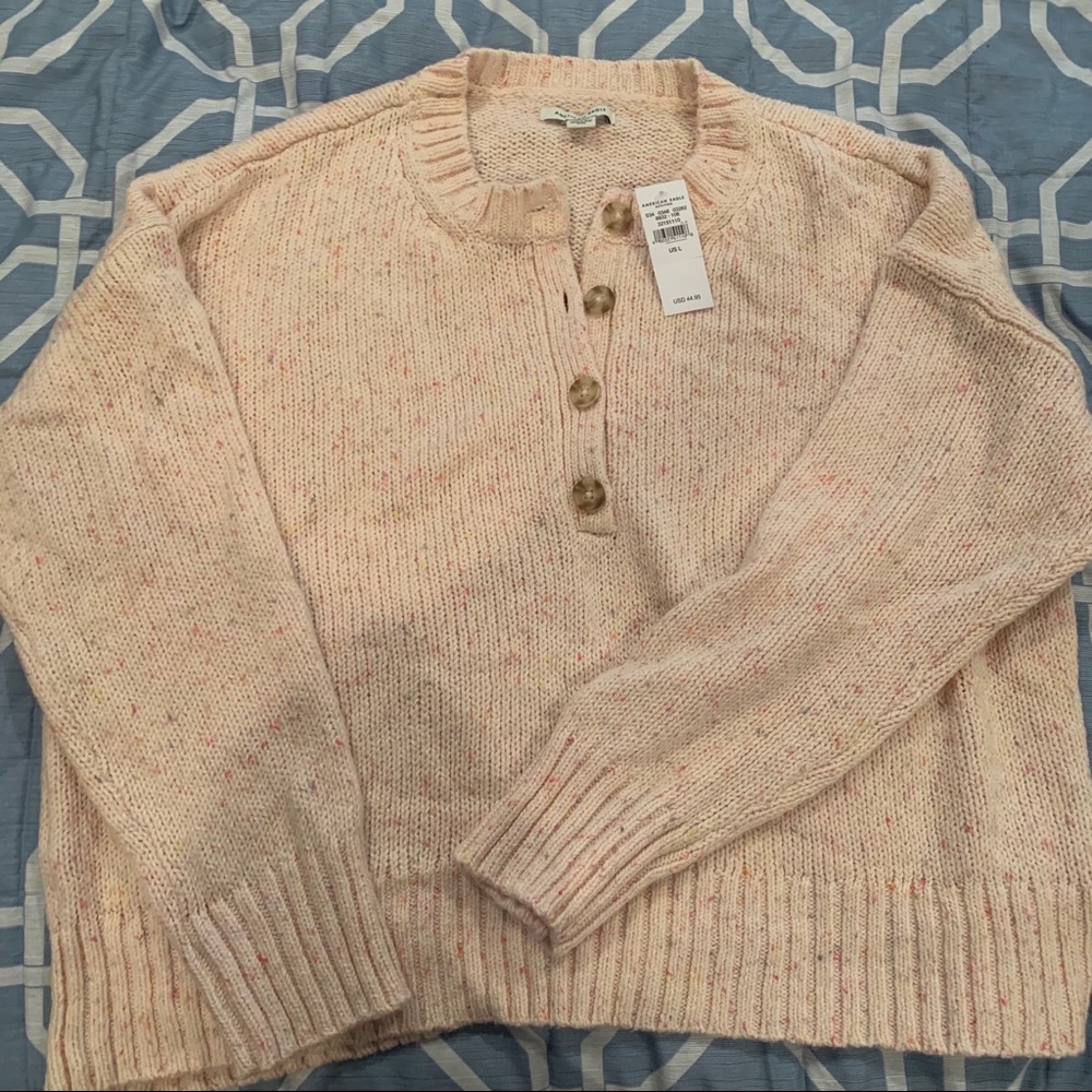 American Eagle Women’s Knit Button Up Sweater